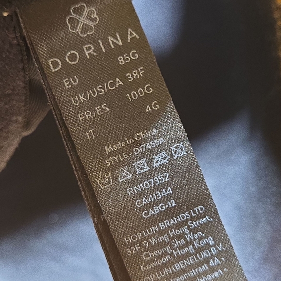 Dorina Celine Bra Lightly Padded Underwire Demi Full Cup Bra 38F - Picture 5 of 6